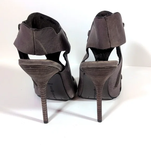 Max Studio Leather Ankle Heels Size 9.5 - Picture 4 of 11
